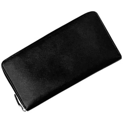 Pre-owned Prada Saffiano Triangle Long Wallet (bi-fold) () In Multi