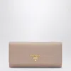 Prada Saffiano Wallet In Powder Pink And Gold