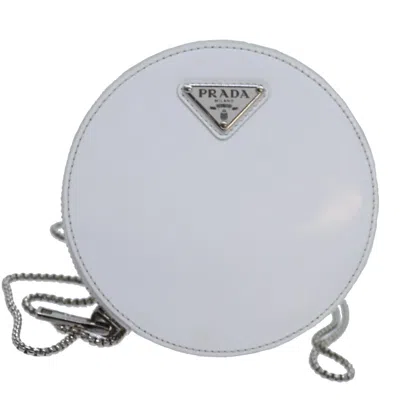 Prada Saffiano Patent Leather Shoulder Bag () In White