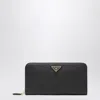 Prada Saffiano Zip-around Wallet In Black