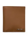 Prada Saffiano Leather Wallet In White