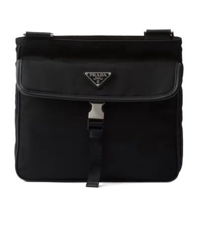 PRADA PRADA LOGO PLAQUE BUCKLE-FASTENED SHOULDER BAG