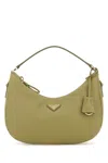 Prada Leather Handbag With Structured Shape And Strap