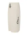Prada Sailor Tattoo Printed Cotton Skirt In Nude