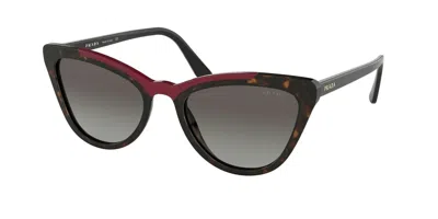 Pre-owned Prada Saint Laurent Sl 633 Calista Shiny Havana/grey Green (003) Sunglasses In Gray