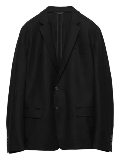 Prada Sakko Mit Fallendem Revers In Black