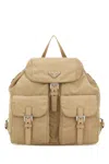 Prada Canvas Backpack Front Pockets Adjustable Straps In Purple
