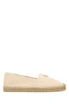 Prada Enamel-logo Espadrilles In Naturale