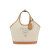 Prada Sand Canvas Handbag
