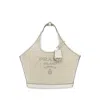 Prada Sand Canvas Handbag