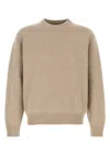 Prada Cashmere Crew Neck Sweater Long Sleeves In Neutral