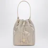 Prada Sand-coloured Bucket Bag With Crystals In Neutral