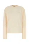 Prada T-shirt In Cotone Sabbia  Donna In Nude