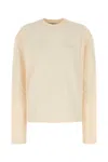Prada T-shirt In Cotone Sabbia  Donna In Neutral