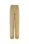 Prada Pantalone Dalla Gamba Ampia In Cotone Beige Donna In Corda