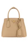 Prada Structured Leather Top Handle Shoulder Bag