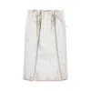 Prada Abstract Print Drawstring Waist Front Slit Skirt In Neutral