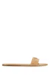 Prada Sand Leather Slippers