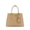 Prada Structured Leather Top Handle Shoulder Bag