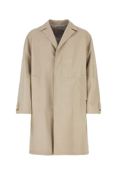 Prada Sand Nappa Leather Coat