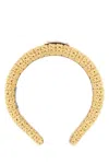 Prada Sand Raffia Headband In Naturale