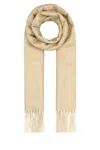 Prada Women's Sand Silk Blend Scarf In Platino+bianco