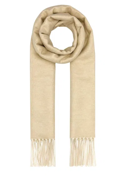 PRADA PRADA SAND SILK-BLEND SCARF, 190 CM X 45 CM