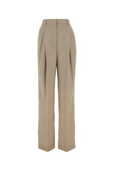 PRADA SAND WOOL BLEND PANT