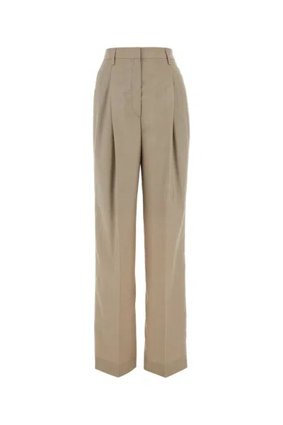 PRADA SAND WOOL BLEND PANT
