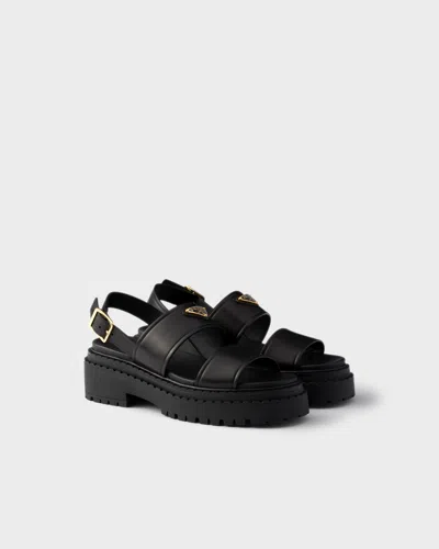 PRADA SANDALEN AUS LEDER