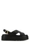 Prada Sandalen Aus Leder Mit Gekreuztem Band
