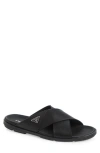 Prada Sandali Slide Sandal In Nero