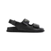 Prada Open-toe Black Lamb Leather Sandals With Adjustable Straps