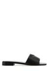 Prada Women Black Nappa Leather Slippers In Black