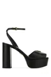 Prada Nappa Leather Platform Sandals In Black