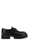 Prada Modern Loafers With Chunky Sole Design In Black