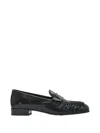 Prada Round-toe Loafers In Black