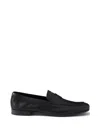 Prada Leather Loafers In Black