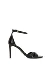 Prada Leather Sandals Open Toe Ankle Strap In Black