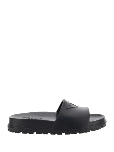 Prada Sandals In Nero