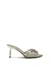Prada Sandals With The Triangular Logo In Gray
