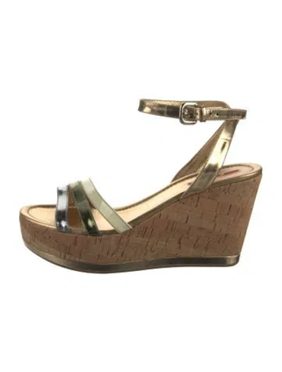 Pre-owned Prada Sandals In Yellow