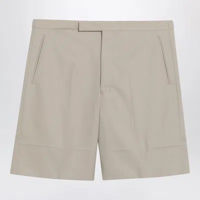 Prada Sandcolored Cotton Bermuda Shorts In Neutral