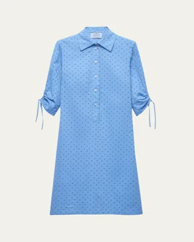 Prada Sangallo Floral 3/4-sleeve Day Shirtdress