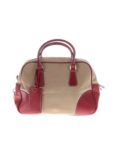 Pre-owned Prada Satchel In Burgundy