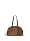 Prada Medium Bowling Bag In Vintage Leather In Brown