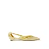 Prada Satin Ballerina Flats In Yellow