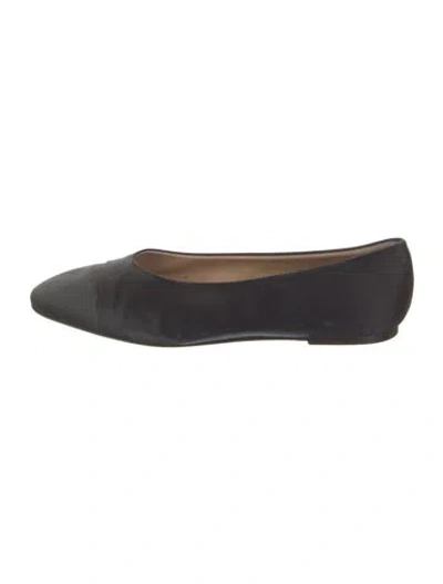 Pre-owned Prada Satin Ballet Flats In Black