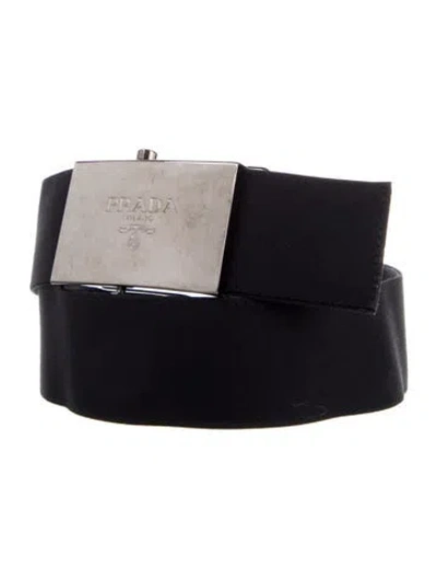 Pre-owned Prada Satin Belt In Blue