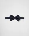 Prada Silk Bow Tie In Navy